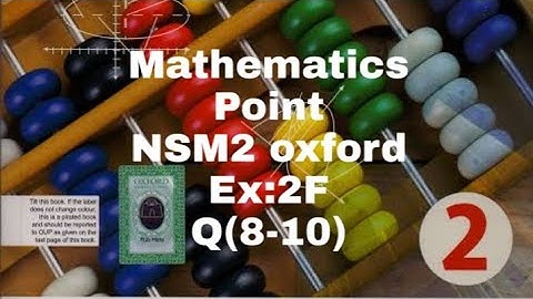 #Ex:2F#Q(8-10)#NSM2#Simultaneous linear equation