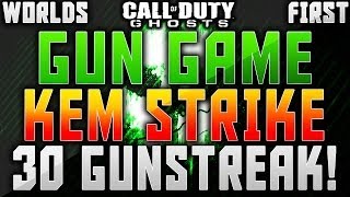COD Ghosts: WORLDS FIRST GUN GAME KEM STRIKE! - FLAWLESS 30 KILLSTREAK! (Gun Game KEM Strike)