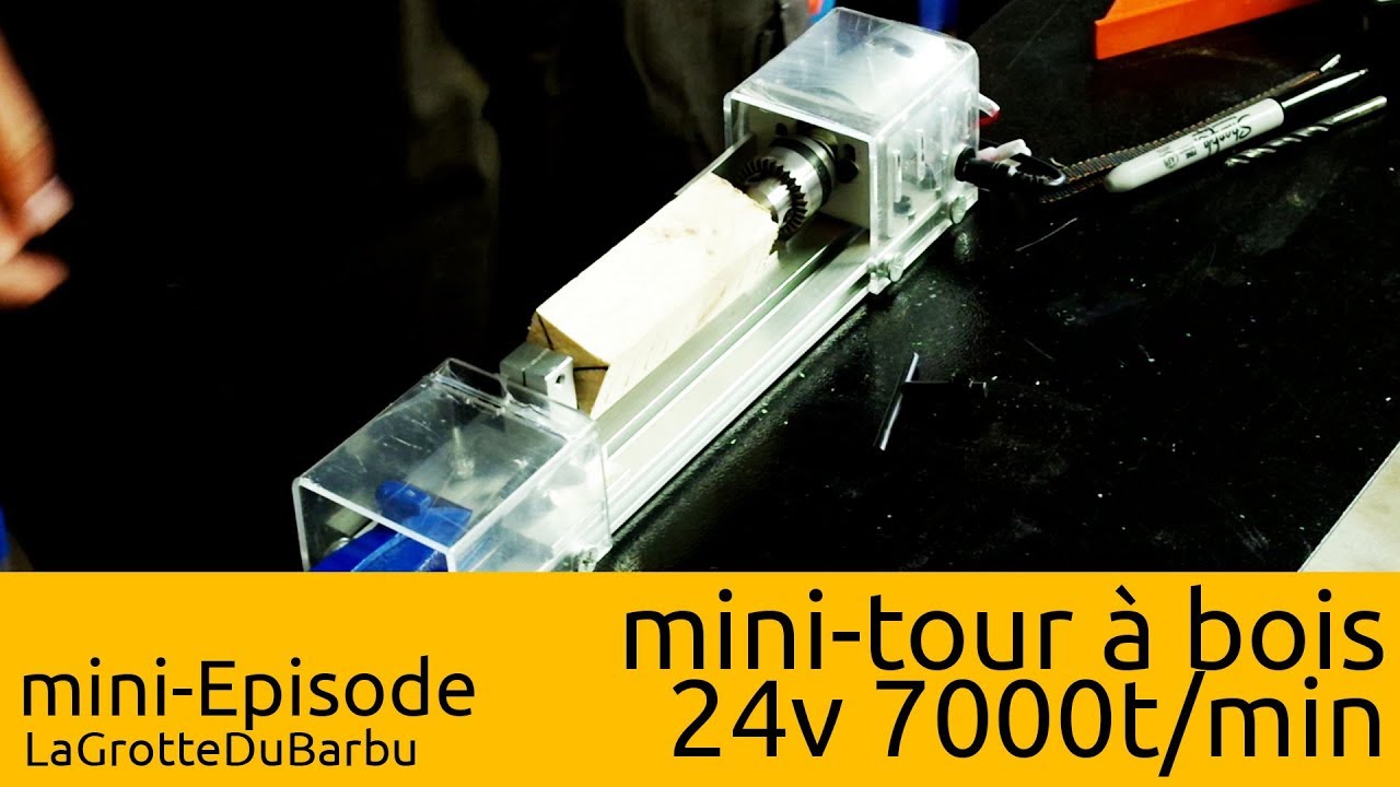 mini tour à bois 24v 7200t/min de chez Banggood - miniEpisode 