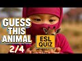 ESL Animal Quiz Song | Guess the Animal with Pink Ninja (Part 2 of 4)