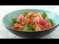 Salmon Salad (with avocado, sprouts, watermelon radish)
