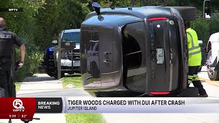 Tiger Woods faces DUI charges after rollover crash