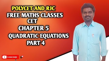 POLYCET AND RJC DSC SA MATHS CLASS 10 QUADRATIC EQUATIONS BITS EXPLANATIONS @BALASIRMATHSCLASS