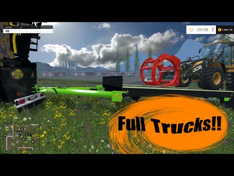 Farming simulator 2015 Lumber Yard!! Wood crusher and Brush!!