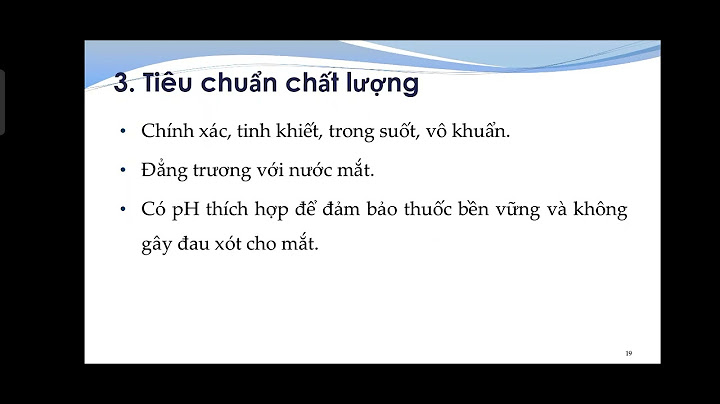 Các nhóm hóa dược chính trong thuốc nhỏ mắt năm 2024