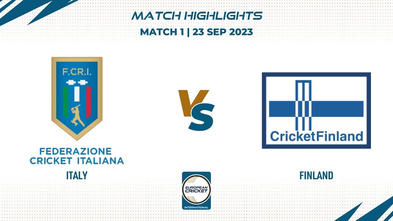 Match 1 - ITA vs FIN | Highlights | ECI Italy, Rome | 23 Sep 2023 | ECI23.133