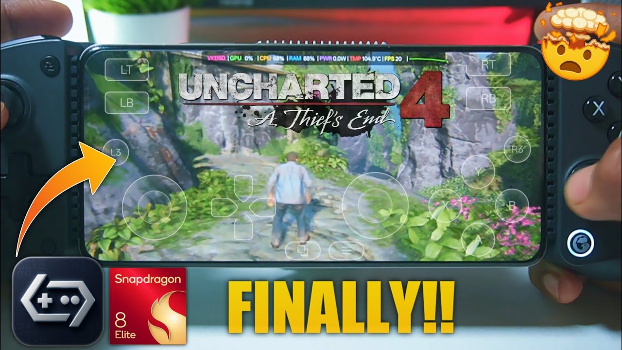 Uncharted 4: A Thief's End - GameHub Emulator | Snapdragon 8 Elite - Turnip Gen8 V19