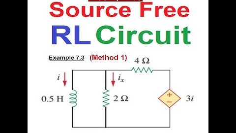 Example 7.3(Method 1) || Source Free RL Circuit ||