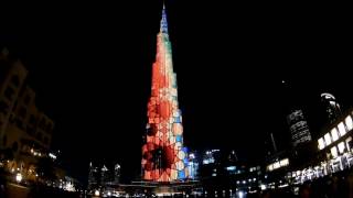 Burji Khalifa bei Nacht *LED-Show*