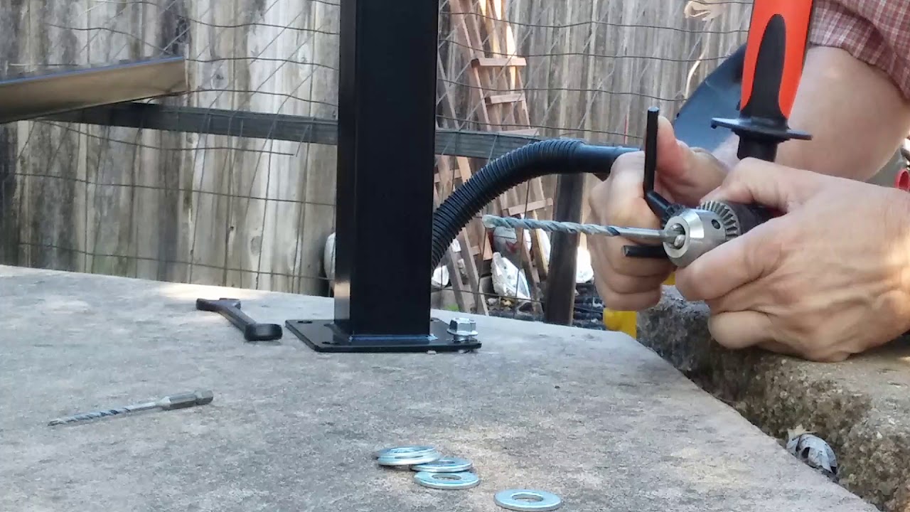 Drilling holes in concrete 20191005 113653 YouTube