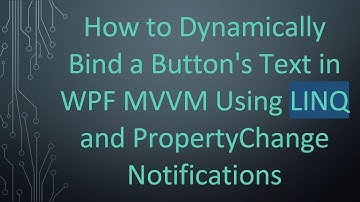 How to Dynamically Bind a Button