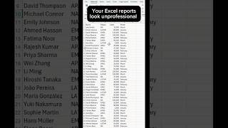 Stop Making Ugly Excel Reports (Ctrl + T)