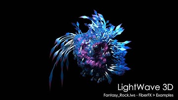 LightWave 3D: Fantasy Rock scene rendered