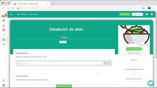 Cómo crear una receta - Almendra Software screenshot 1