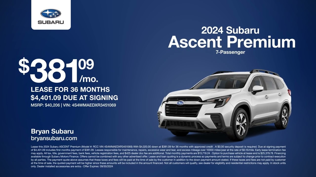 Subaru Ascent 09/23/2024 4337792