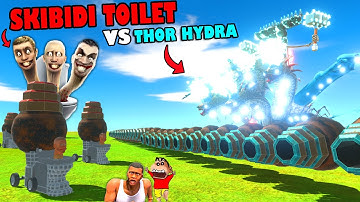 SKIBIDI TOILET ARMY vs THOR HYDRA, ARMY KILLER, ALZARO with AMAAN TEAM and CHOP SHINCHAN TEAM ARBS