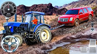 Tractor vs Luxury SUV Rescue! Extreme Mud Offroad Recovery Challenge | Android Gameplay screenshot 3