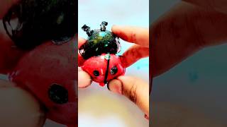 ladybug squishy DIY with nano tape #shorts #viral #diy #trending #tiktok