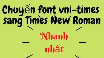 Cách chuyển font chữ từ Vni-times sang Times New Roman nhanh nhất