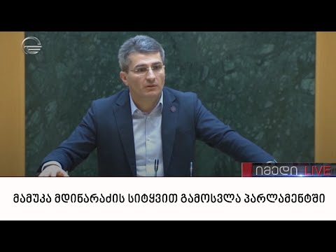 ფრაქცია „ქართული ოცნების“ თავმჯდომარის მამუკა მდინარაძის სიტყვით გამოსვლა პარლამენტში