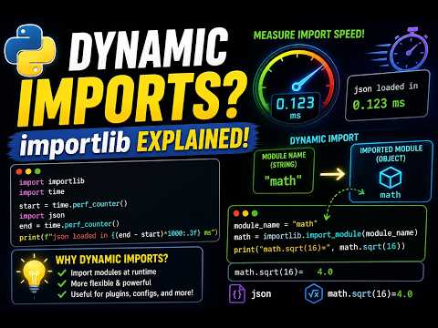 Dynamic Imports in Python Explained | importlib & Module Loading Speed 🚀