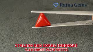 Product Video for: Italian Red Coral (Moonga) 4.28 Carat (4.70 Ratti)