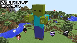 SURVIVAL ZOMBIE HOUSE WITH 100 NEXTBOTS in Minecraft   Gameplay   Coffin Meme