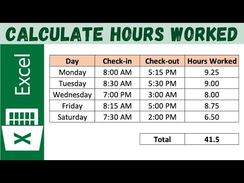 How to Calculate Hours Worked in Excel
