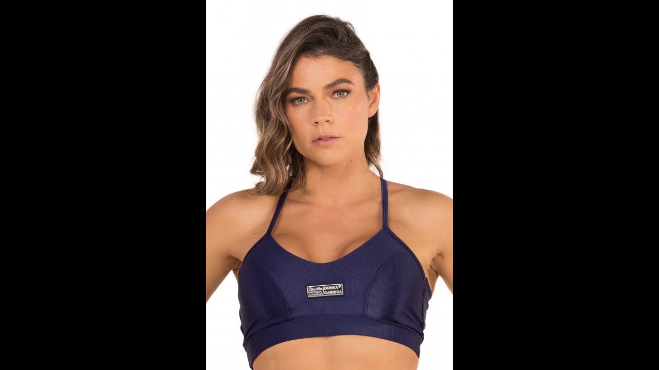 Top Bright Microcanelado Marinho COM BOJO