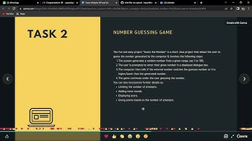 Number Guessing Game | Task 2 | Java Programming | Oasis Infobyte | Intership