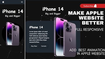 Apple clone website but with better animation than Apple using Html, Css and JavaScript part 1