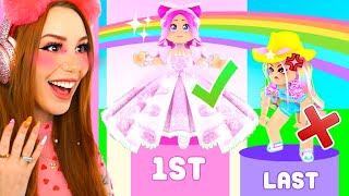 I did the ONE COLOR ONLY Challenge in Fashion Famous in Roblox