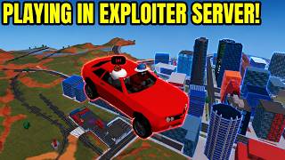 PLAYING IN A SERVER FULL OF EXPLOITERS in Roblox Jailbreak! 