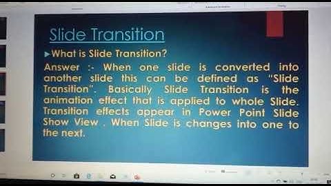 Class-6, Computer-Ch-3-Video Lecture on Slide Transition.