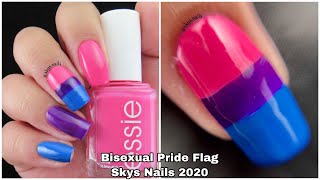 Bisexual Pride Flag Skys Nails 2020