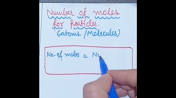 Number of moles for atoms or molecules| How to find number of moles #jee #neet #yourtutor #shorts
