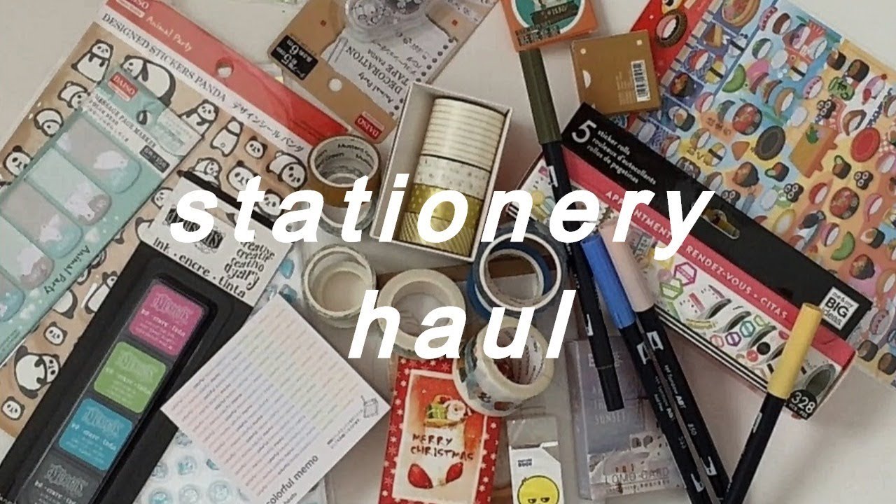 stationery ; haul YouTube