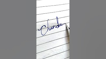 Signature style "Chandu"🖊️ Comment your name!!