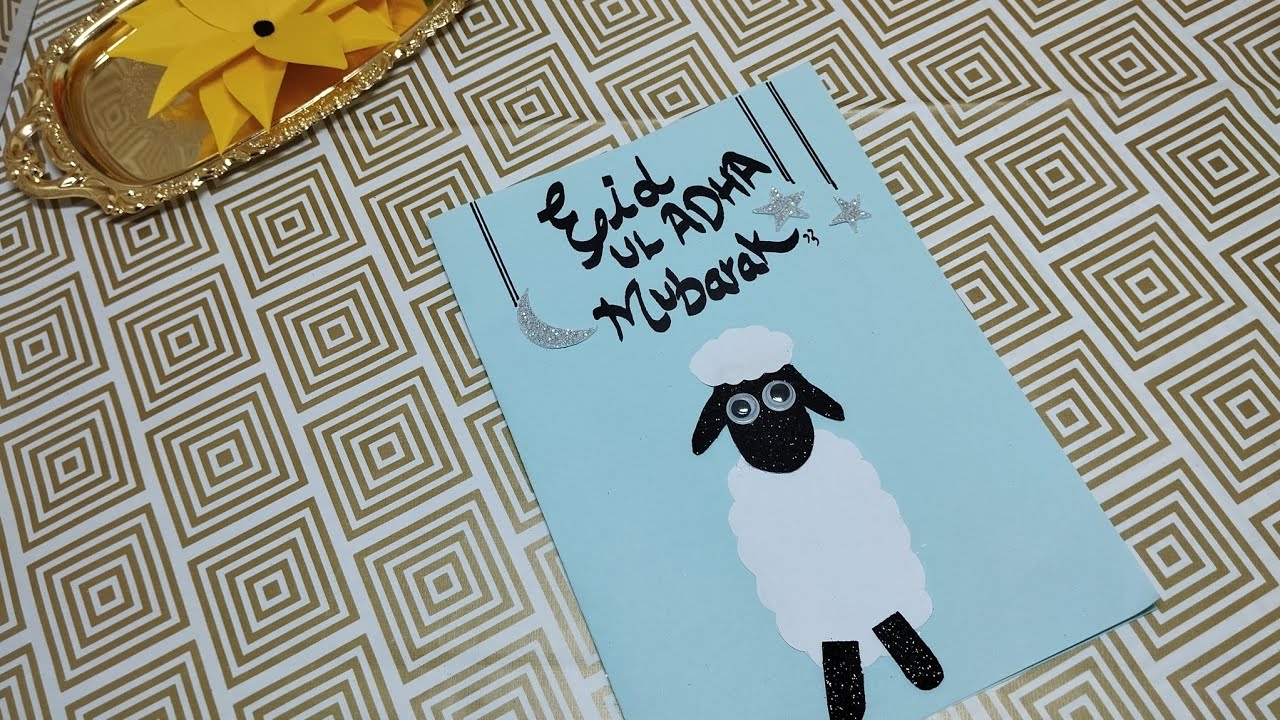 Handmade Eid Greeting card| handmade card ideas| Eid card banany ka tariqa 