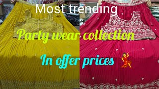 Spl offers party wear long frocks& crop tops don't miss🥳🎉👗