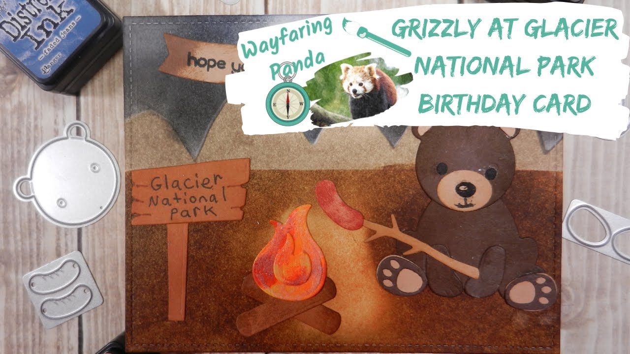 Grizzly at Glacier National Park Birthday Card