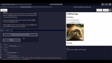 FreeCodeCamp - Responsive Web Design - Step 69 of 71 -  Learn HTML by Building a Cat Photo App