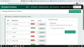 Sumundi Keepsales Tutorials - Section 49: Tables Management