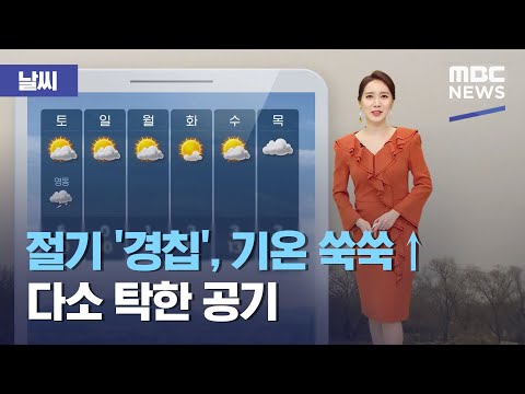 [날씨] 절기 &amp;#39;경칩&amp;#39;, 기온 쑥쑥↑…다소 탁한 공기 (2021.03.05/930MBC뉴스)