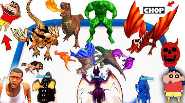 SHINCHAN and CHOP Training DINOSAURS ARMY in Merge Master Dinosaur Fusion Android Gameplay In Hindi