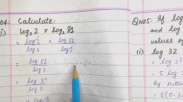 class 9th chapter 3 exercise 3.3 Question 4 ||logarithms