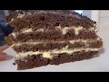 торт Черный принц, с заварным кремом/ шоколадные коржи на кефире