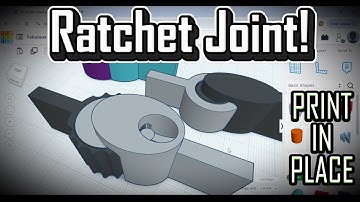 Print In Place Ratchet Joint In Tinkercad!!! EASY!