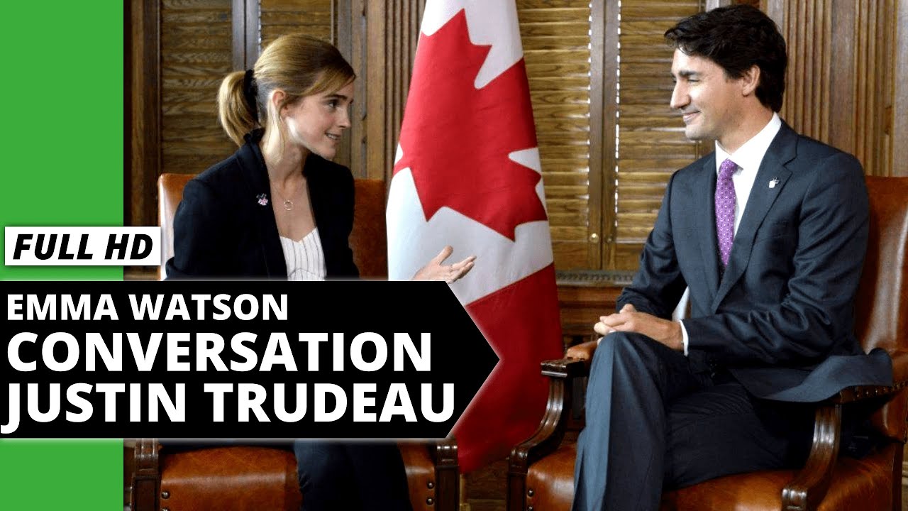 Emma Watson in conversation with Prime Minister Justin Trudeau for ...