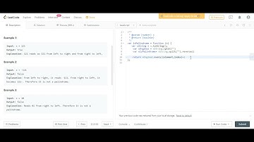 LeetCode Palindrome Number Solution | Javascript